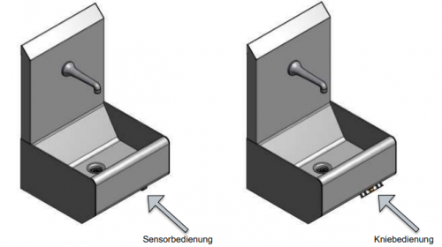 Waschbecken aus Edelstahl